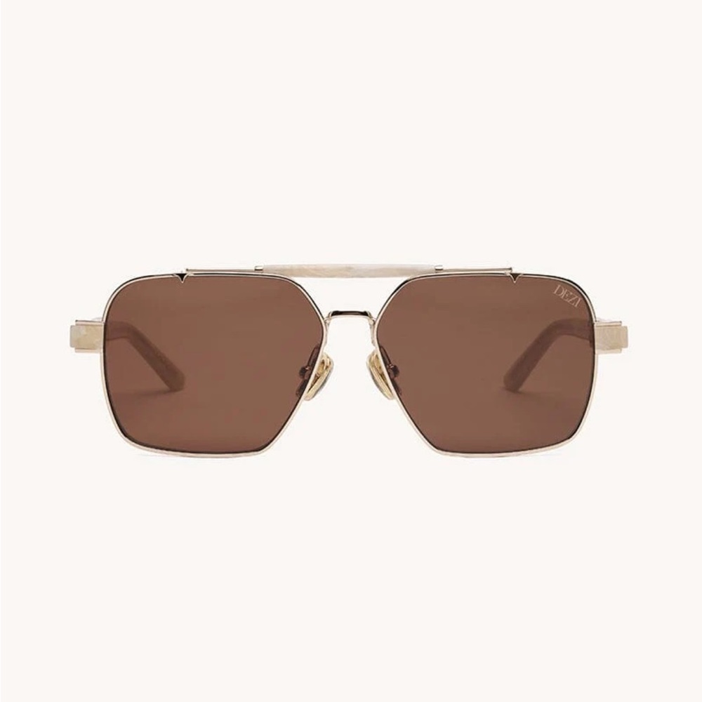 [DEZI] BRAND NEW DEZI EYEWEAR EZ SUNGLASSES IN LIMESTONE/COGNAC
